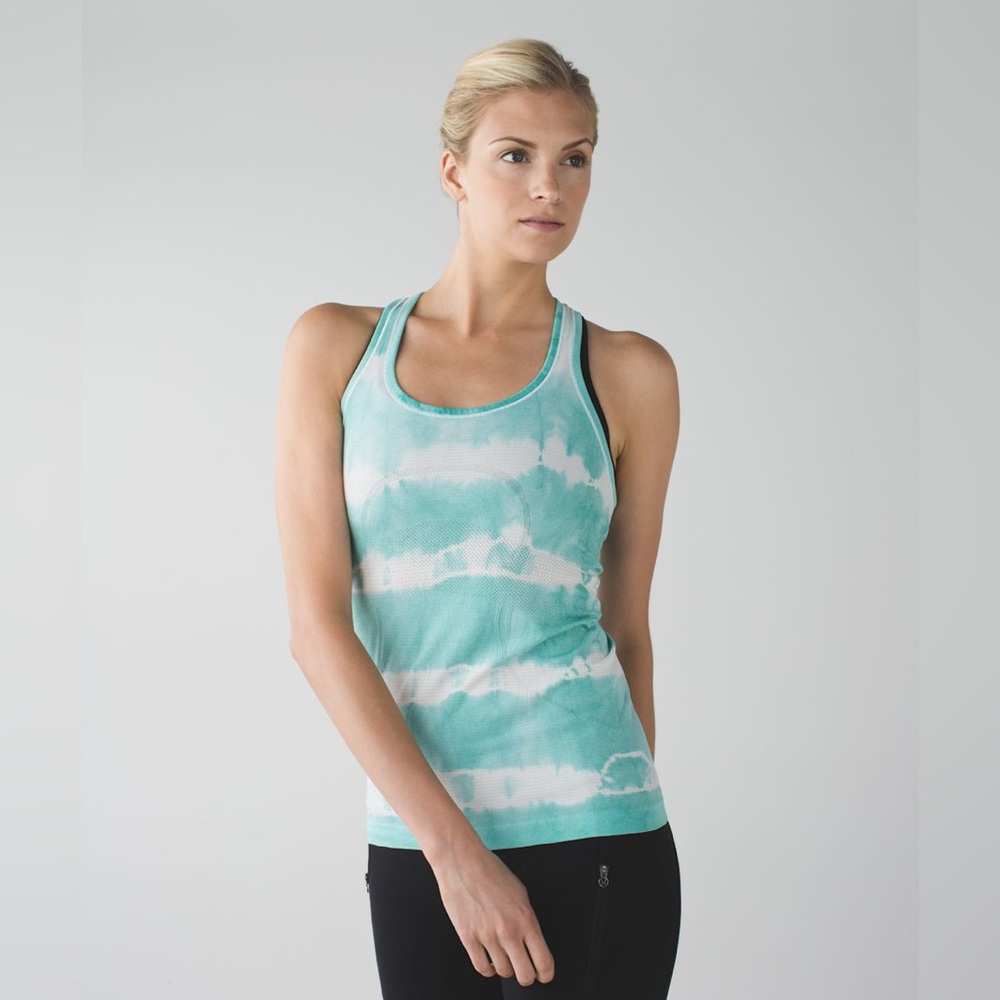 Lululemon Swiftly Tech Racerback - Heathered Tranquil Blue